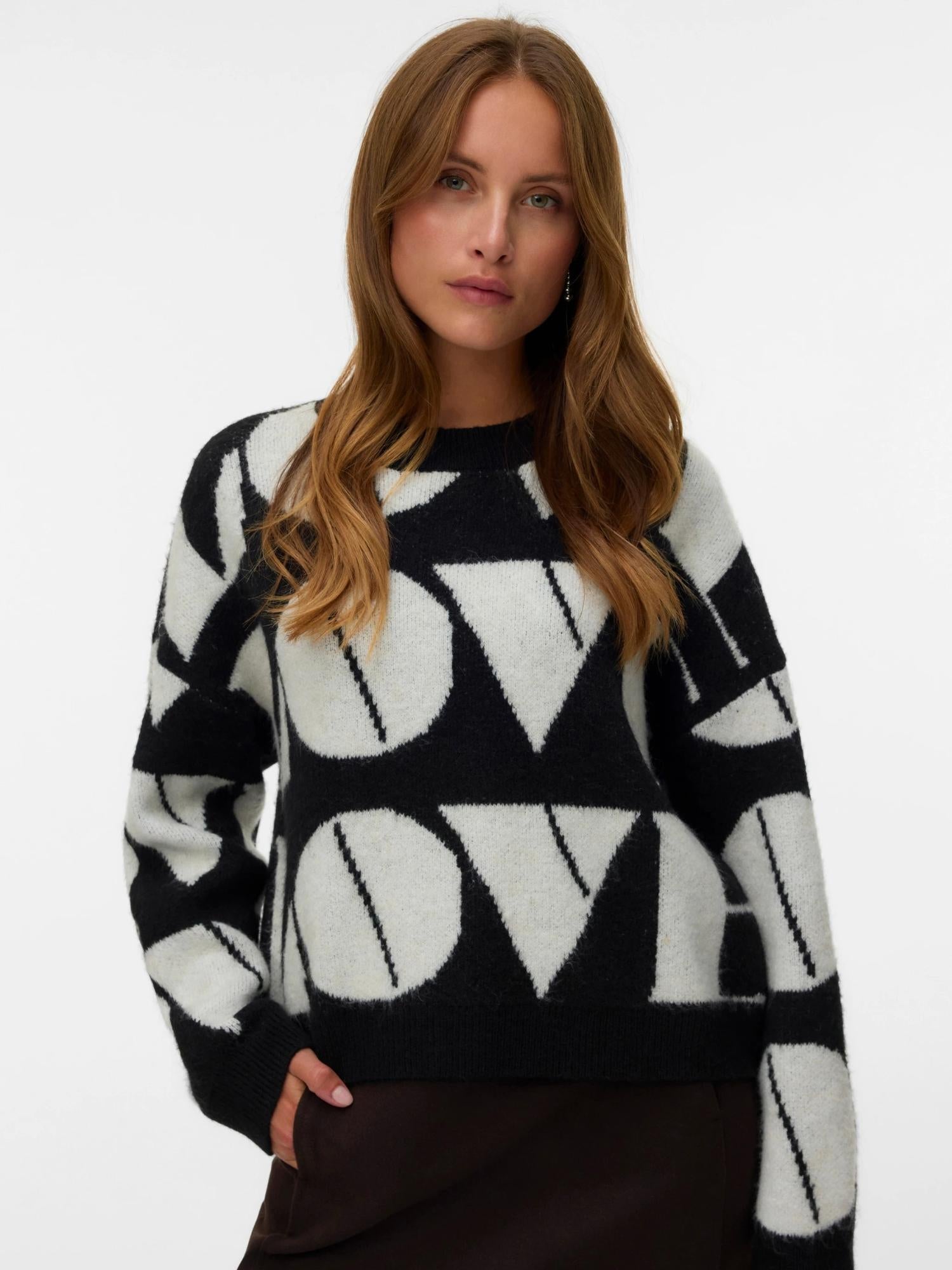 Vero Moda VMLOVE Pullover Donna Nero - Santangelo