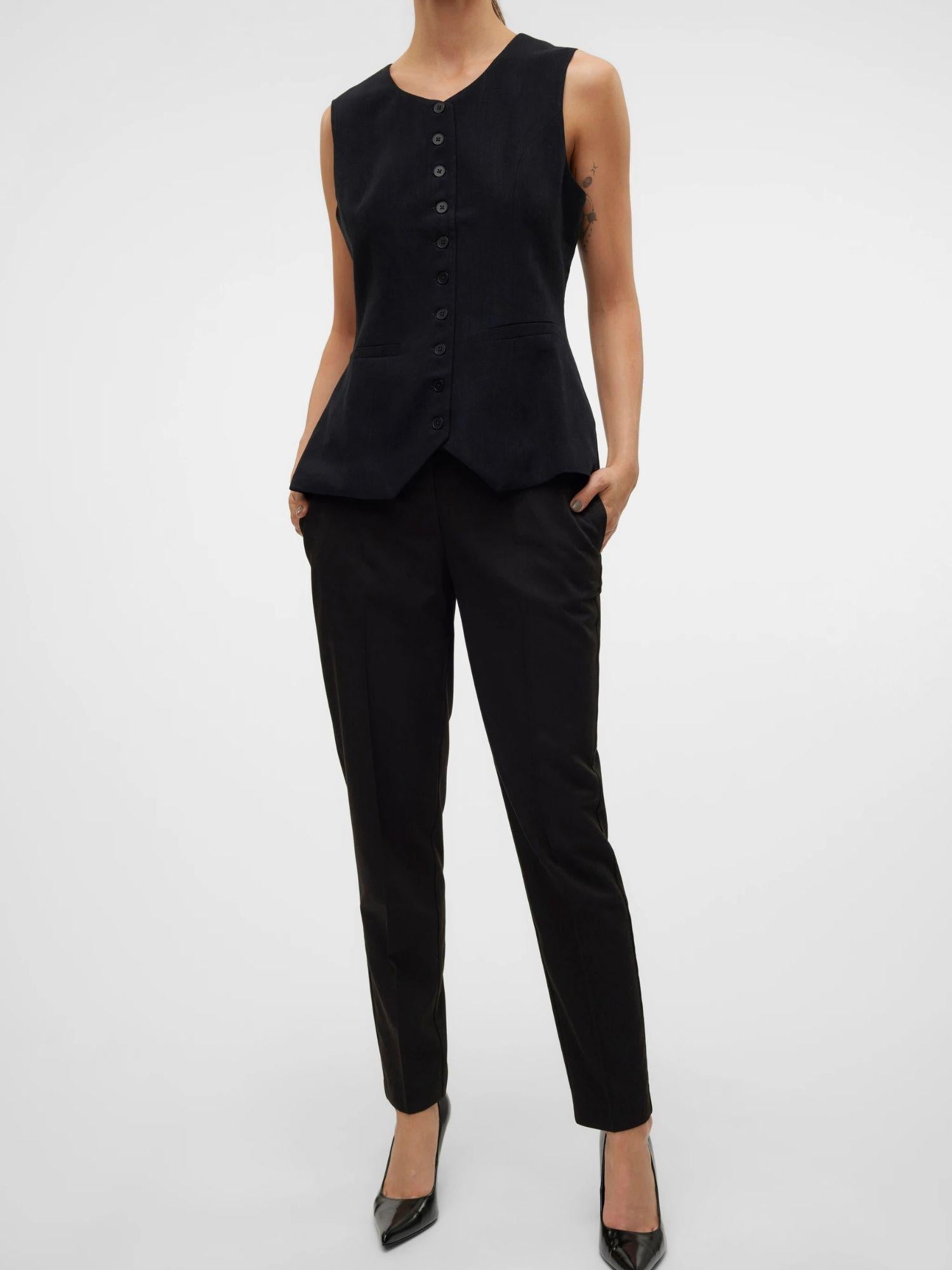 VERO MODA Vero Moda VMNILA Pantaloni formali Donna Nero Pantalone