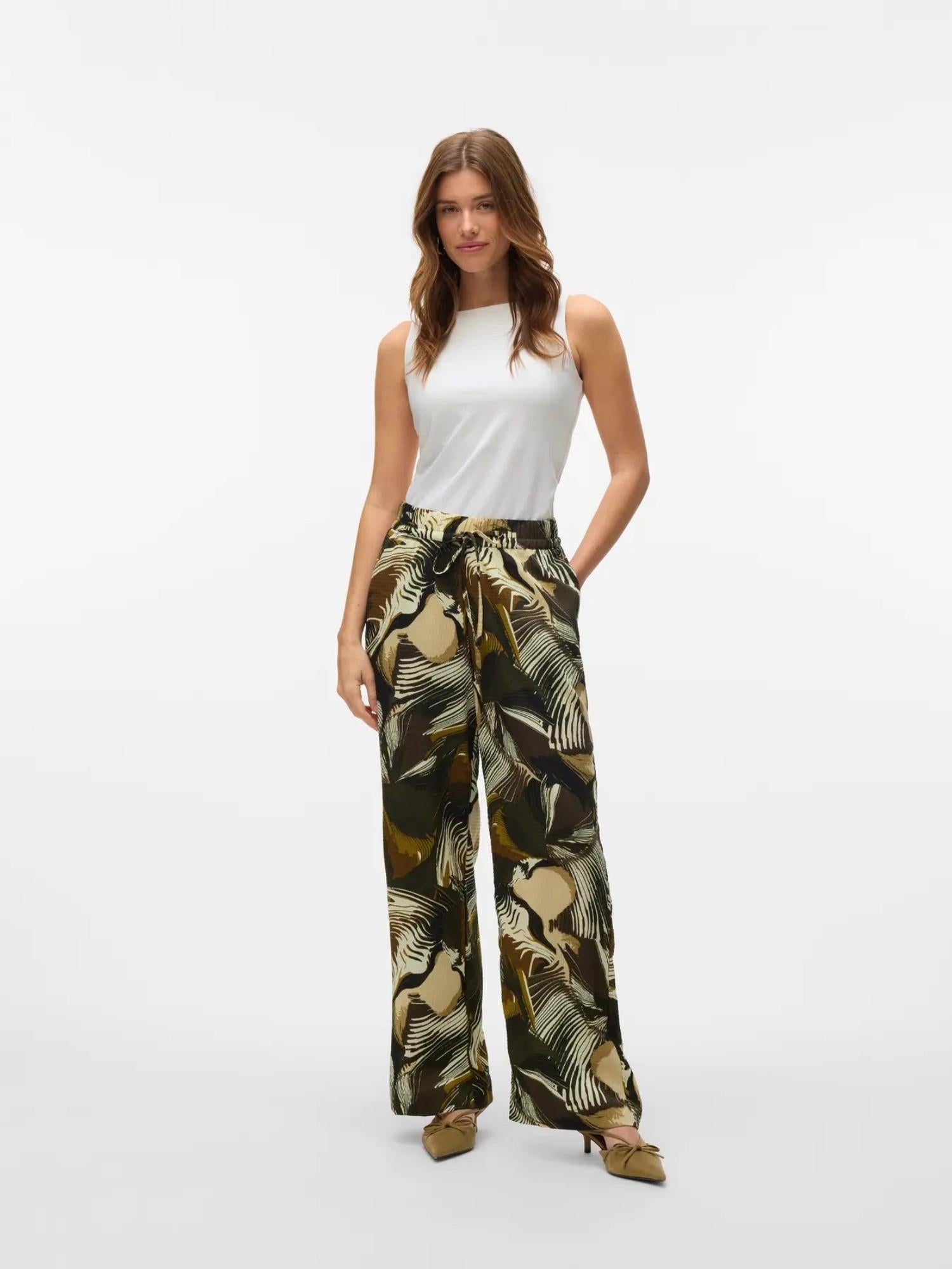 Vero Moda VMRUBY Pantaloni Straight Fit Donna Mermaid Fie - Santangelo
