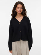 Vero Moda VMSABA Cardigan in Maglia Donna Nero - Santangelo