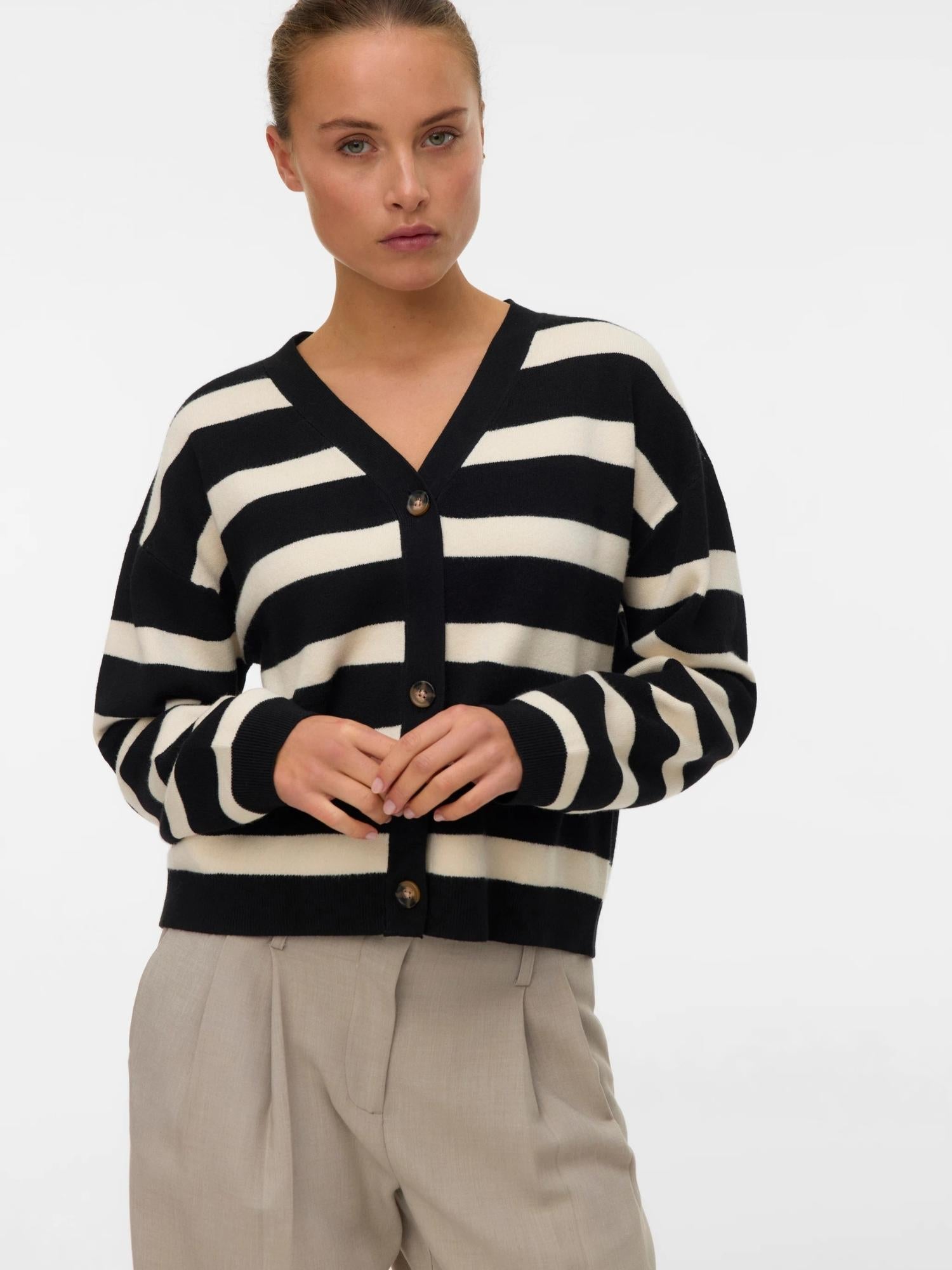 Vero Moda VMSABA Cardigan in Maglia Donna Nero Birch - Santangelo