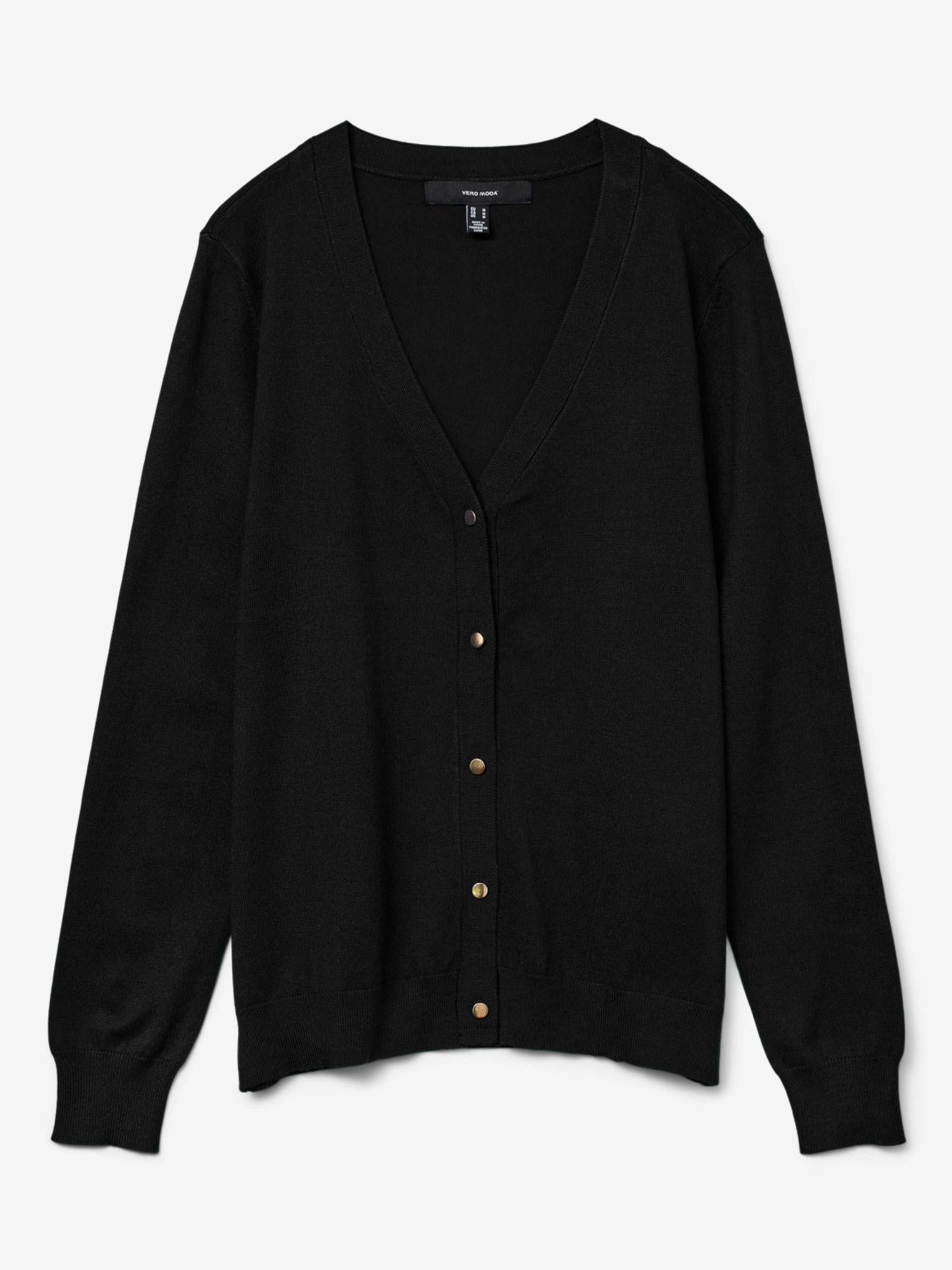 VERO MODA Vero Moda VMSILJE Cardigan in Maglia Donna Nero Knit Cardigan