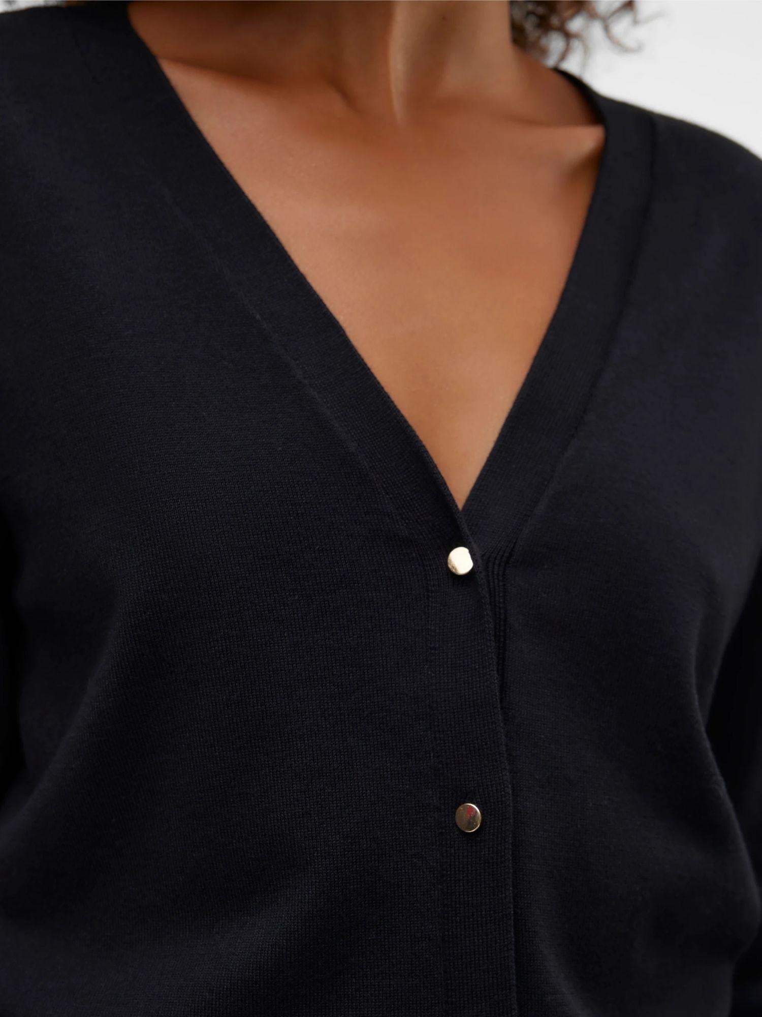 VERO MODA Vero Moda VMSILJE Cardigan in Maglia Donna Nero Knit Cardigan