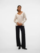 VERO MODA Vero Moda VMSILJE Pullover Donna Grey Moonbeam Pullover
