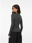 Vero Moda VMSILJERIB Pullover Donna Dark Grey Melange - Santangelo
