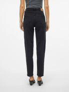 VERO MODA Vero Moda VMTESSA Vita alta Mom Fit Jeans Donna Dark Grey Denim Jeans