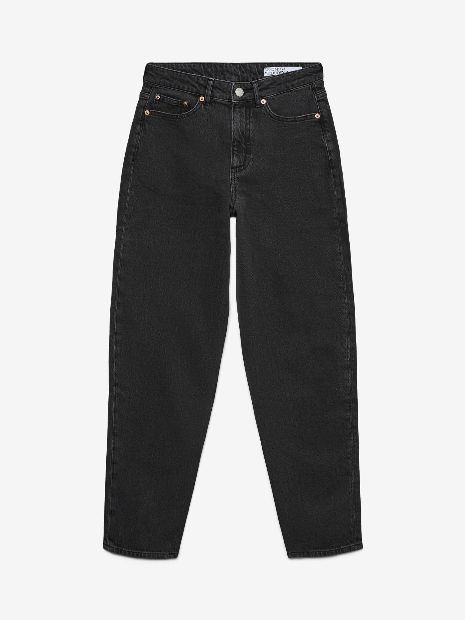 VERO MODA Vero Moda VMTESSA Vita alta Mom Fit Jeans Donna Dark Grey Denim Jeans