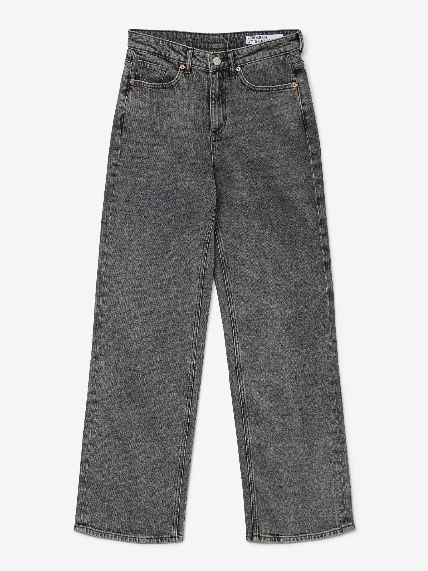 VERO MODA Vero Moda VMTESSA Vita alta Wide Fit Jeans Donna Medium Grey Denim Jeans