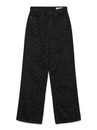 Vero Moda VMTESSA Vita alta Wide Leg Fit Jeans Donna Black Denim Leopard - Santangelo