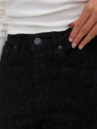 Vero Moda VMTESSA Vita alta Wide Leg Fit Jeans Donna Black Denim Leopard - Santangelo