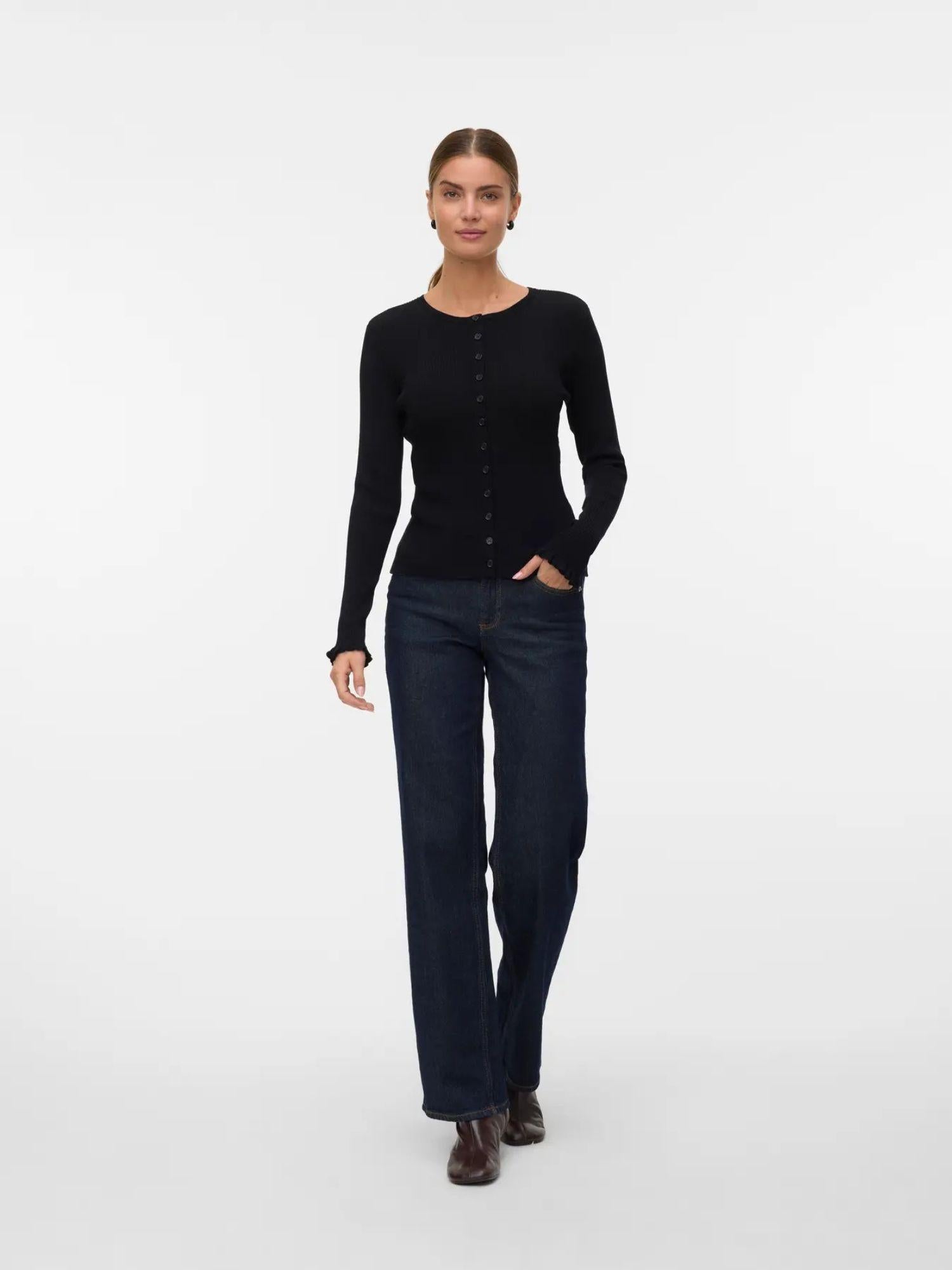 VERO MODA Vero Moda VMWONDER Cardigan Donna Nero Knit Cardigan