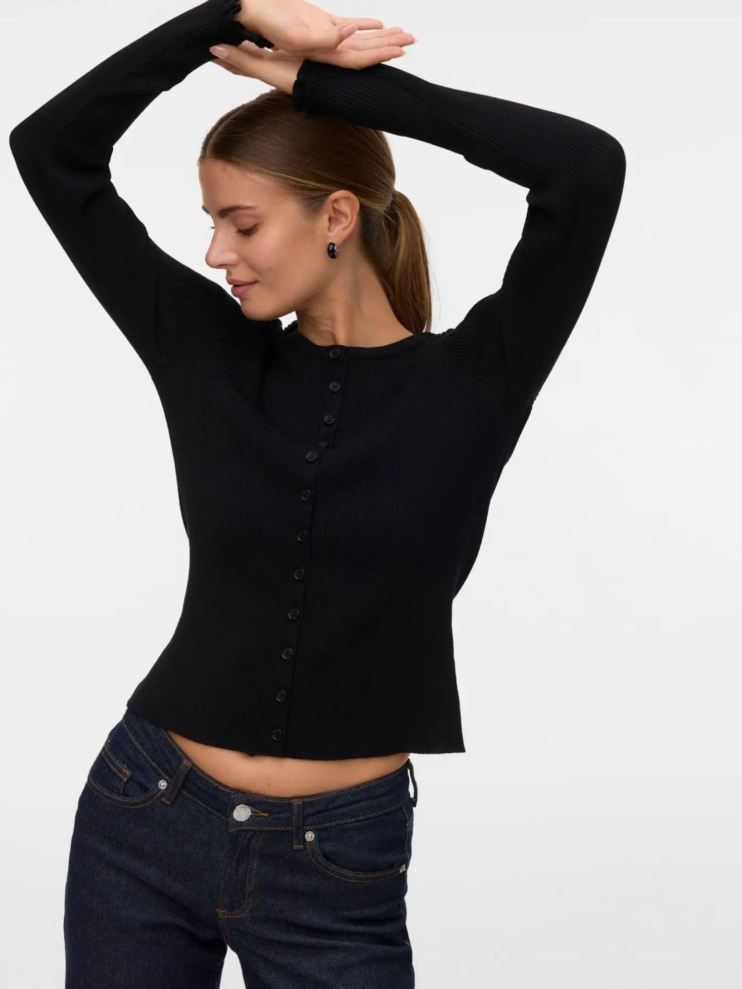 VERO MODA Vero Moda VMWONDER Cardigan Donna Nero Knit Cardigan