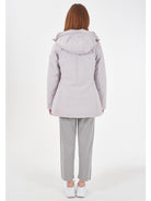 Yes Zee Cappotto Softshell con Cappuccio e Coulisse Donna Grigio Perla - Santangelo