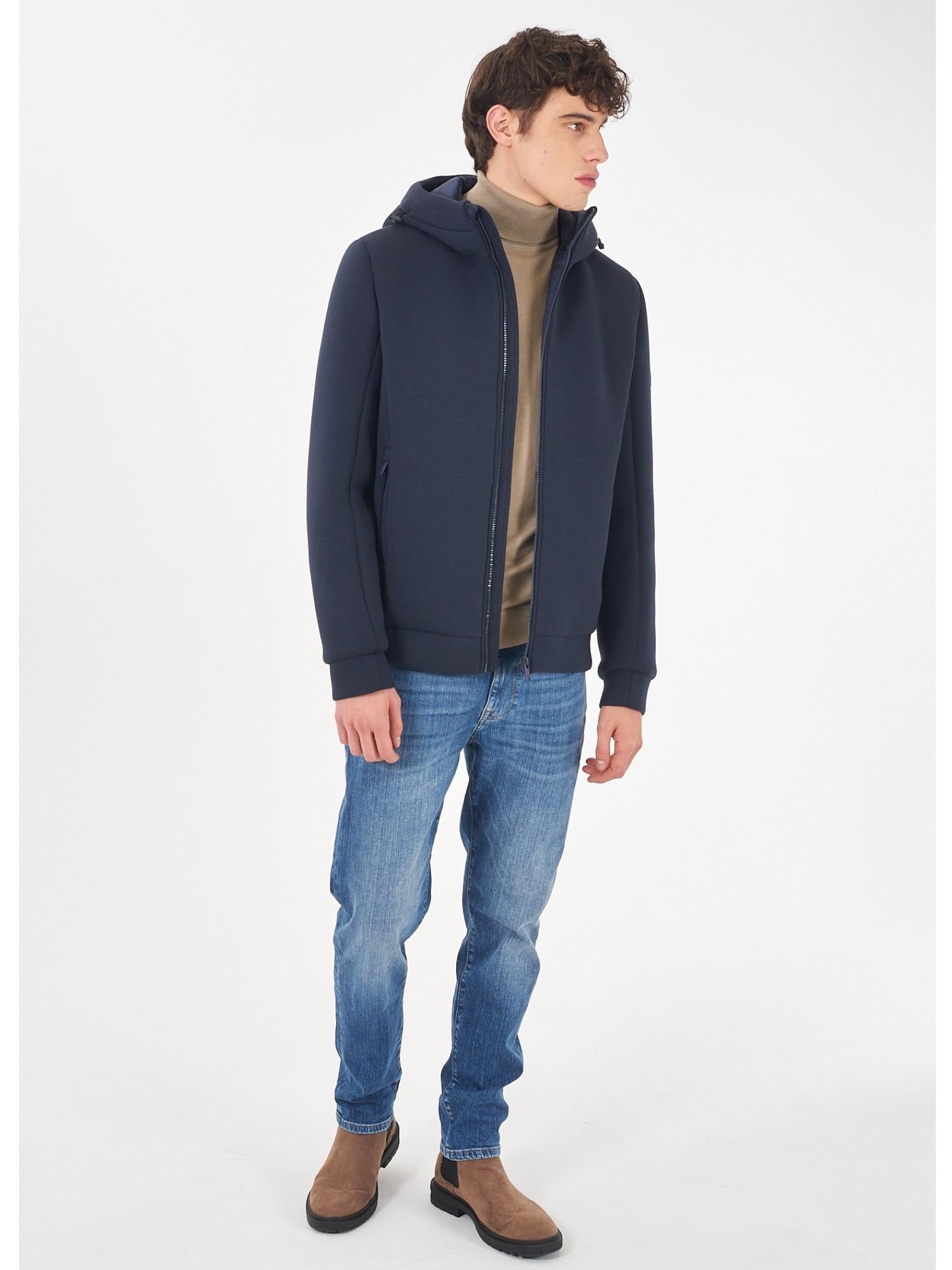 Yes Zee Giubbino in neoprene Interno trapuntato Uomo Blu - Santangelo