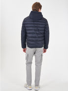 Yes Zee Giubbino Trapuntato Cappuccio staccabile Uomo Blu - Santangelo
