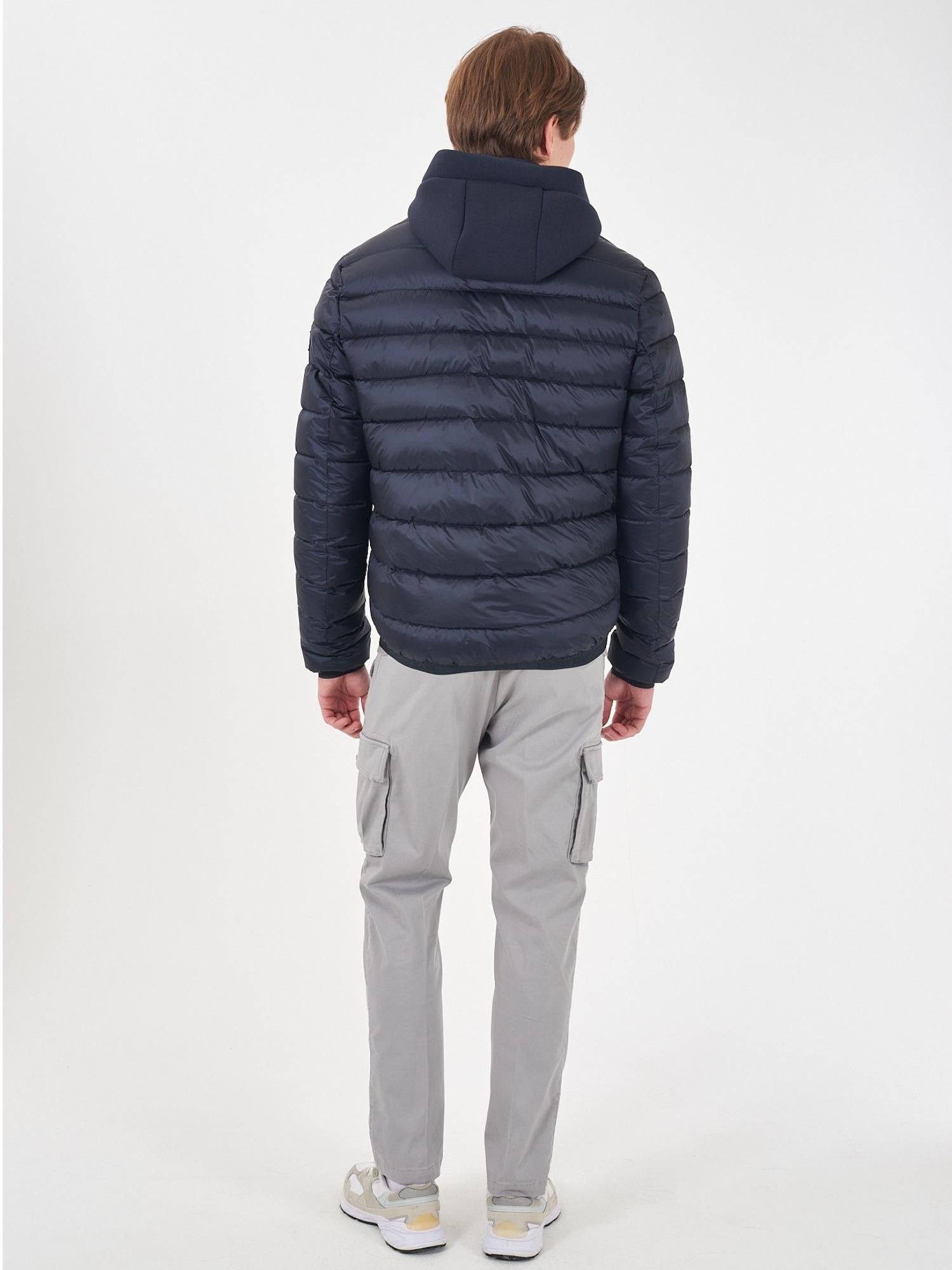 Yes Zee Giubbino Trapuntato Cappuccio staccabile Uomo Blu - Santangelo
