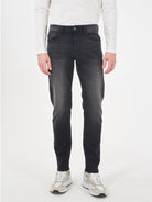 Yes Zee Jeans 5 Tasche Slim Fit Uomo Nero Stone - Santangelo