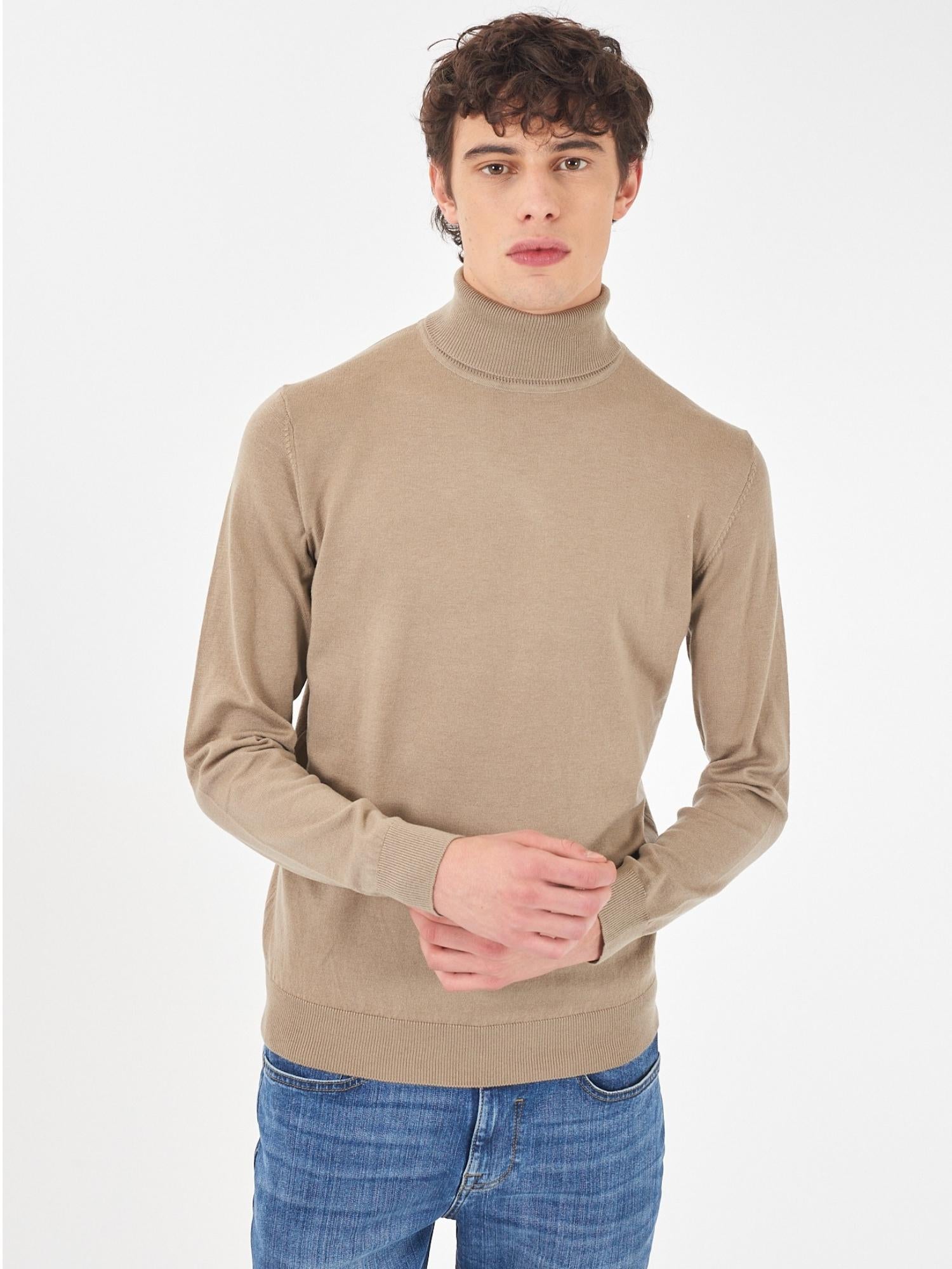 Yes Zee Maglia Dolcevita Uomo Fango - Santangelo