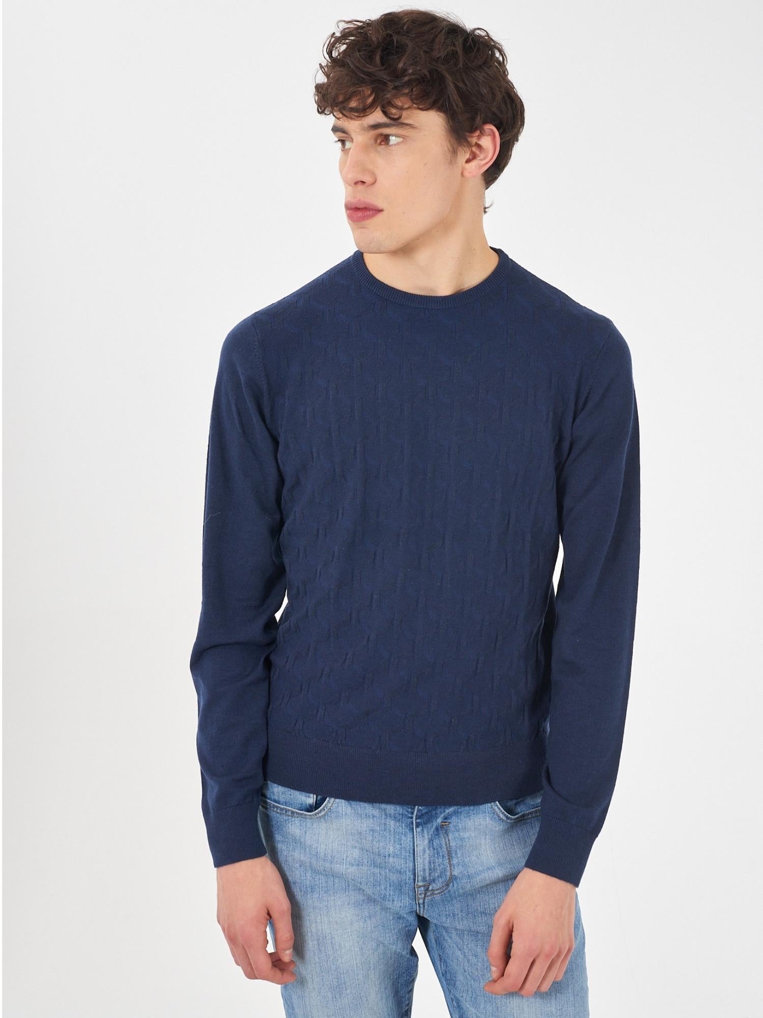 Yes Zee Maglia Girocollo Uomo Blu - Santangelo