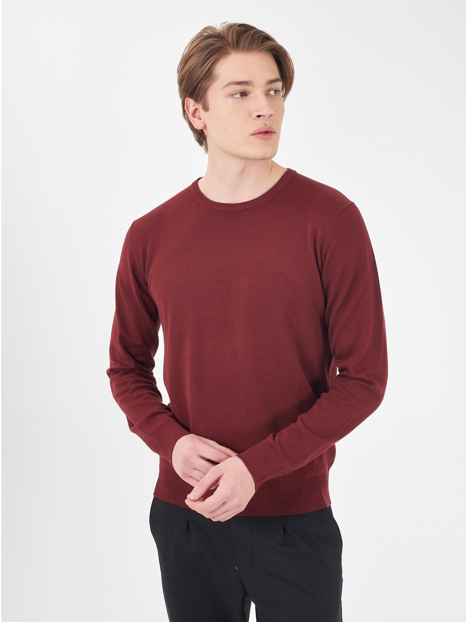 Yes Zee Maglia Girocollo Uomo Bordeaux - Santangelo