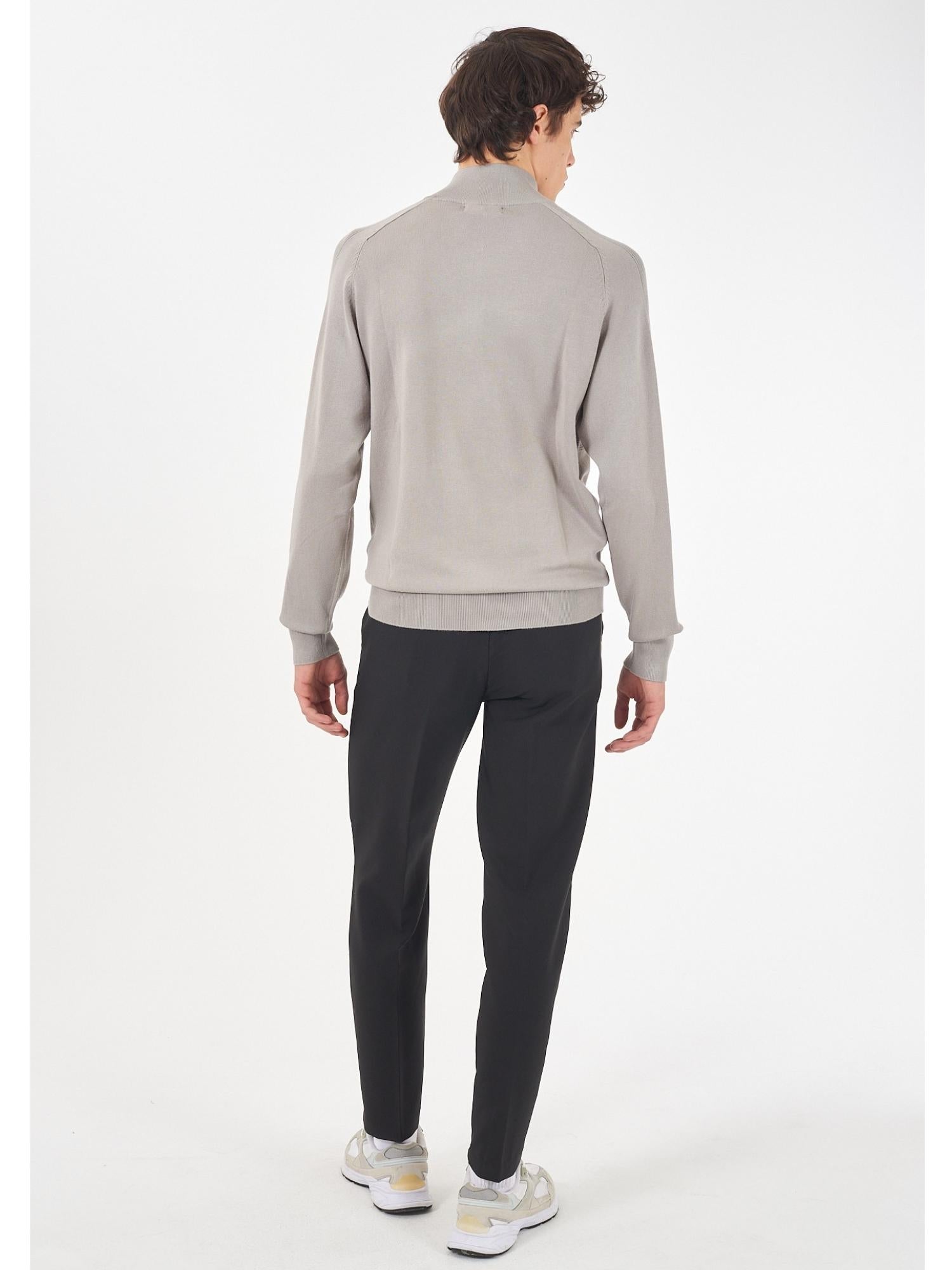Yes Zee Maglia Lupetto con mezza zip Uomo Grigio chiaro - Santangelo