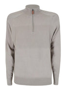 Yes Zee Maglia Lupetto con mezza zip Uomo Grigio chiaro - Santangelo