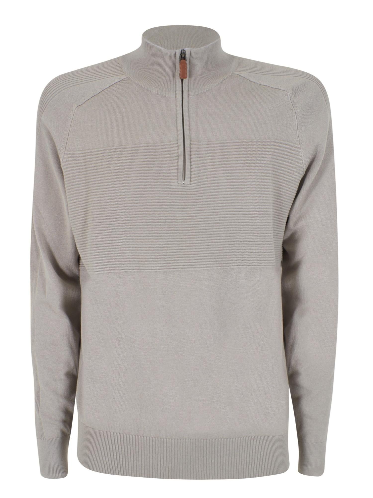 Yes Zee Maglia Lupetto con mezza zip Uomo Grigio chiaro - Santangelo