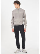 Yes Zee Maglia Lupetto con mezza zip Uomo Grigio chiaro - Santangelo