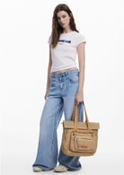 Zaino Donna Voyager Beige Raffia - Santangelo